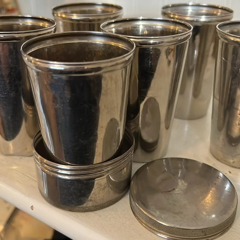 1912 Antique American Thermos Co. Thermocup set of 6 cups New York